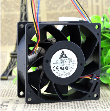 Original DELTA FFB0812SHE Cooling Fan 12V 0.87A 6.96W 2wires FFB0812SHE Fans